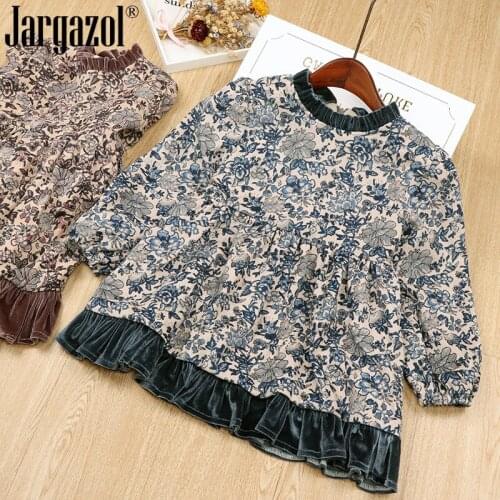 Beautiful Princess Dress Elegant Vintage Floral Dress Girls Sweet Dress High Qualtiy Children Clothes Drop Shipping