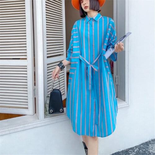 Синие летние платья KUANGNAN China At AliExpress