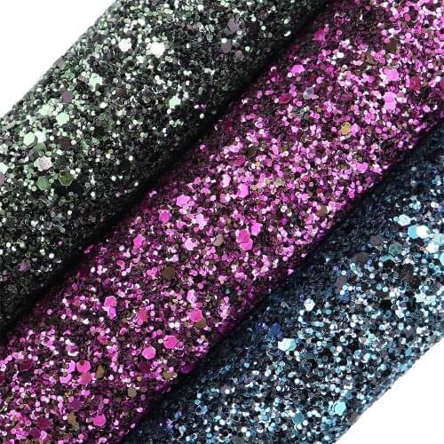 A4 sheet 8"X11.8" Deep Red blue Matte Chunky Glitter Fabric Leather Faux PU leather For craft Sewing bow DIY 1pieces F0026