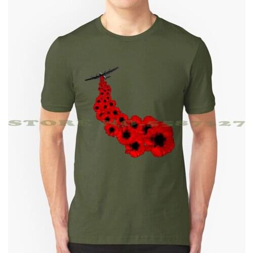 Poppy Day Remembrance Fashion Vintage Tshirt T Shirts Poppy Remembrance Lancaster War Peace British Britain Ww2 World War 2
