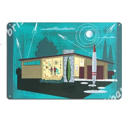 Rocket Home Metal Signs Club Home Design Painting Décor Tin sign Posters