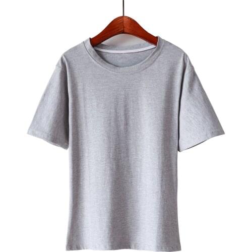 MU Fashion Summer Classic High Quality Leisure Womens Soft Breathable Short Sleeve T-shirt