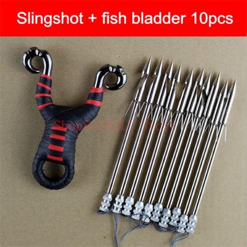 Powerful Multi-function Fishing Shooting Fish Slingshot Catapult Hunting Sling Shot Arrow Kit Slingshot Fish Darts Set