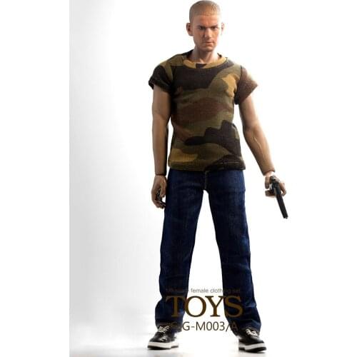 1/6 Scale Male Figure Accessory Camouflage T-shirt Clothes Suit Jeans Model for 12 inches Man Action Figure Body
