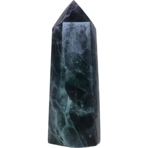 Natural Fluorite Crystals Wand Gift Point Home Furnishing Decoration Stones Hexagonal Prisms Quartz Obelisk Rod Column Tower