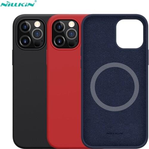Nillkin Magnetic Case for iPhone 12 Pro Max 12 Mini Case Flex Pure Magnetic Silicone Back Cover Fit for Magsafe Wireless Charger