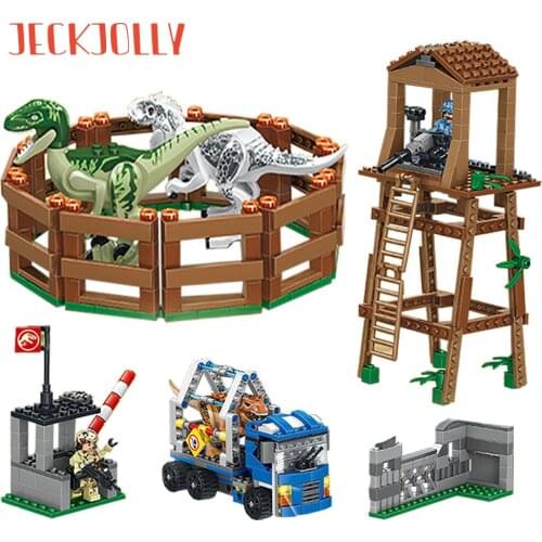 Educational Toys Jurassic Park Dinosaur for Kids Children Block Toy Including T-Rex Velociraptor Christmas Birthday Gifts