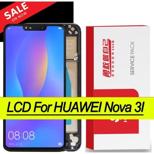 Original 6.3" Display With Frame for Huawei P Smart Plus LCD for Huawei Nova 3i INE-LX1 INE-LX2 Touch Screen Repair Parts