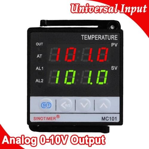 Input PT100 K Thermocouple PID Temperature Controller Analog Linear Output 4-20mA 0-10V DC for Programmable Frequency Converter