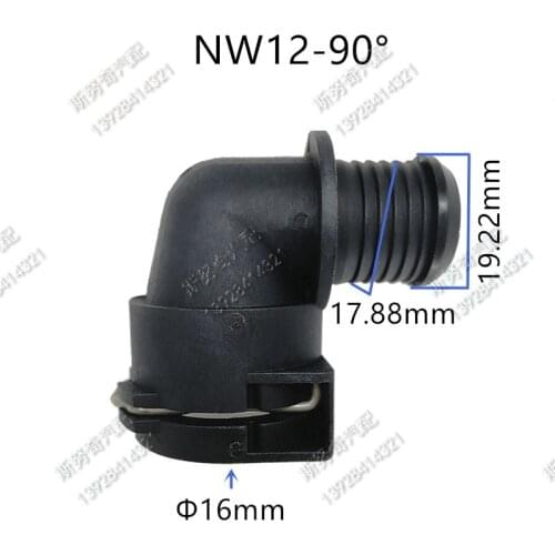 NW16 plastic fittings high quality Cooling water connector WATER pipe Exhaust pipe auto fuel line quick connector 2pc a lot