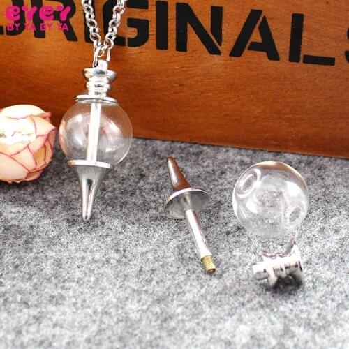 1PC 20mm glass ball come with screwed Cap Glass vial pendant DIY glass dome bottle charm supplies
