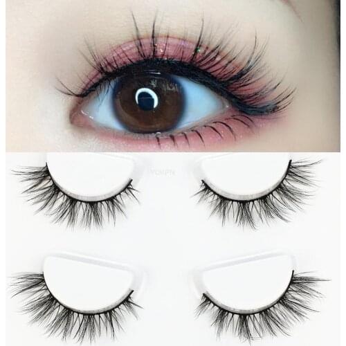 YOKPN New Handmade 4 Pairs Eyelashes Lengthen Natural False Eyelashes 3D Realistic Thick Model Nude Makeup Women Big Eye Lashes