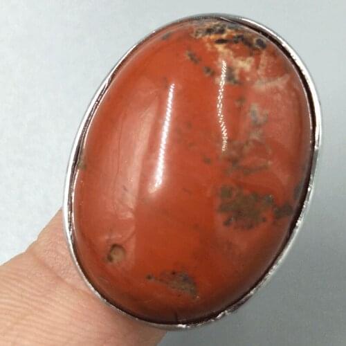 Free Shipping Women Fashion Jewelry Frame Jaspe Elephant Women Men Bead Ring 6.5~12" US Adjust C5256