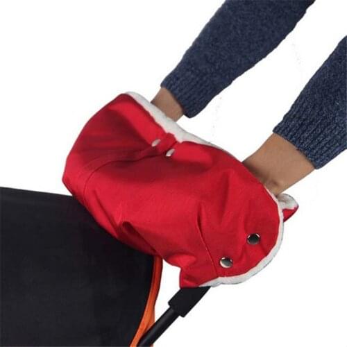 Winter Pram Stroller Mittens Hand Cover Buggy Muff Gloves Baby Carriage Cart Flannel Fleece Gloves Accessories