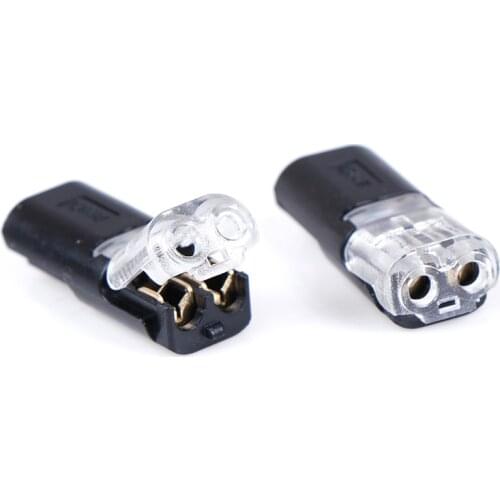 10pc 2pin Pluggable Spring Scotch Lock Wire Connector for 18-24AWG Wire Quick Splice Connector Cable Crimp Terminal Blocks