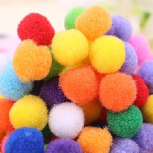 100Pcs Soft Round Fluffy Craft PomPoms Ball Mixed Color Pom Poms 20mm DIY Crafts DIY 57BF