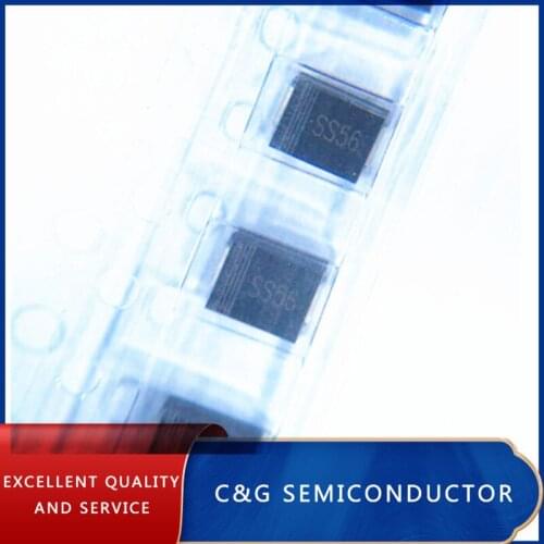 100pcs SS56 SR560 SMB SIZE DO-214AA smd Schottky diode SK56