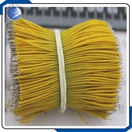 1000PCS/LOT Wires 1000 Aberdeen 50MM electronic Wires connecting Wires double yellow tin