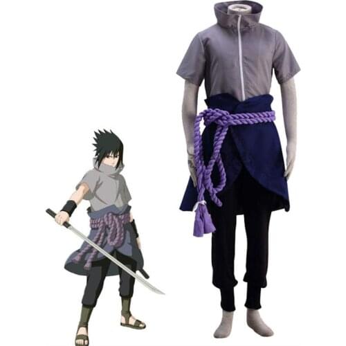 2021 Uchiha Sasuke Cosplay Costume Anime Character Uniform Halloween Costume for Men