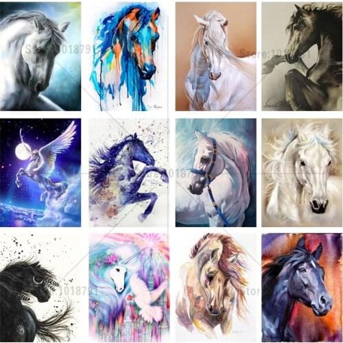 3d diy diamond painting Color Horse mosaic needlework embroidery with rhinestones dmc diamond cross stitch home decor craft