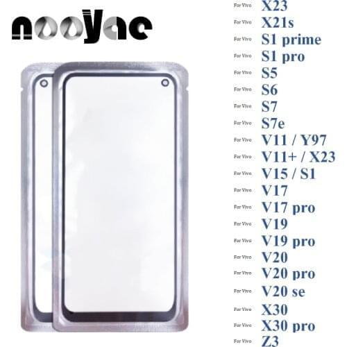 Digitizer LCD Sensor Glass For Vivo X23 X21s S1 prime S1 S5 X30 S6 S7 S7e V11 Y97 Z3 V11+ Pro Touch Screen Glass lens + With OCA