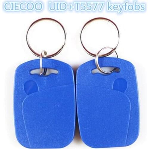 5 pcs/lot Dual Chip Frequency RFID 125Khz T5577 13.56mhz UID Writable Keyfobs Proximity Smart Card for Access Control