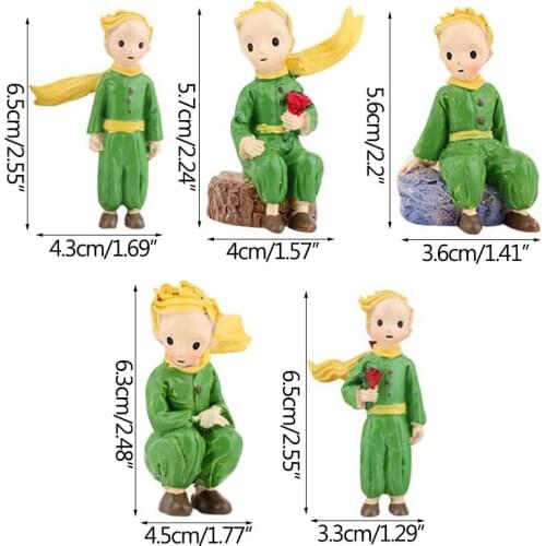 5PCS Miniature Fairy Boy for The Fairy Garden / Miniature Garden Dolls Home Decoration Accessories Christmas Gift