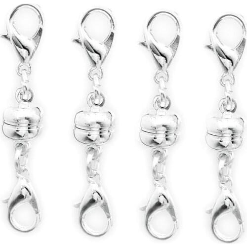 5PCS Drum Shape With Lobster Clasp On Both Sides Gold Magnet Clasp DIY Necklace Bracelet Connecting Body Jewelry Accessory