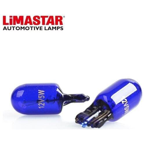2CARD (2PCS/CARD) Limastar Auto Lamp Bulbs Car Tail Light T10 12V 5W ORIGINAL BLUE/ NATURAL BLUE