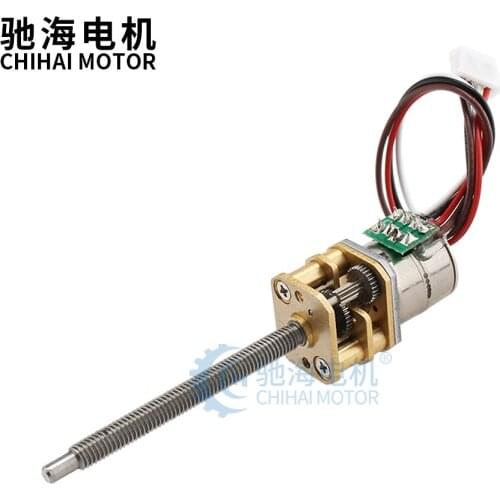 ChiHai Motor CHS-GM12-10BY screw shaft M3*33.6mm 2 phase 4 wire mini dc Stepper gear motor for ip camera 39 Ohm DC 5.0V