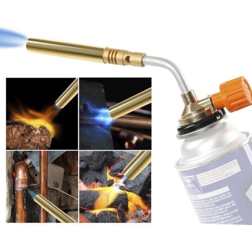 Gas Torch Flame Gun Blowtorch Cooking Soldering Butane Burner Lighter Flamethrower Portable Outdoor Camping BBQ Gas Burner