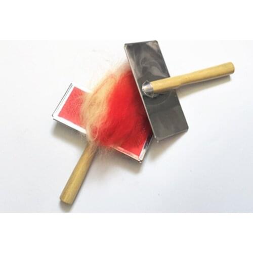 2pcs/lot Handmade Wool Felt Mixed Color Brush Pokes of Wool Fiber Color Mixing Tool for Kids Craft Felt Supplies