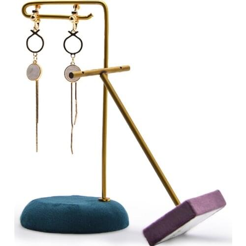 Metal flannel creative earrings earrings shelf display stand jewelry hanger jewelry window display props