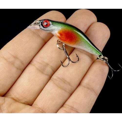 New 1 PCS 5cm 2.7g Wobbler mini Fishing Lure Crank Bait Minnow Bass Trolling Artificial Bait Carp Lures Fishing