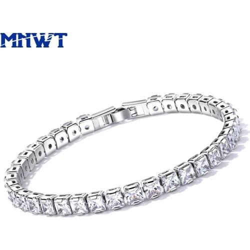 MNWT New Fashion Cubic Zirconia Tennis Bracelet & Bangle Pulseras Mujer Bracelets For Women Bridal Wedding Jewelry Gift