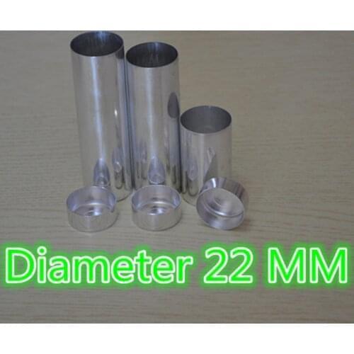 OD 22 MM Dental Empty Aluminum Tubes Empty Cartridges With Cover Making Dentures Teeth Mold 100 Pieces/lot