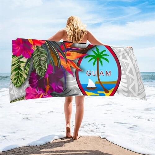 Guam Tribal Polynesian Print Women Men Absorbent Casual Soft Sand Free Towels Quick Drying Swim Towel Large Robe Blankets