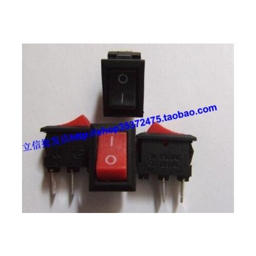 50pcs rocker switch self locking switch 2pin 2 gear KCD5-101 13.5*9mm ON-OFF for power supply