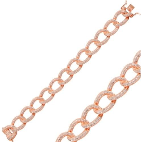 Silver 925 Adjustment Chain Zircon Cubic Zirconia Bracelet