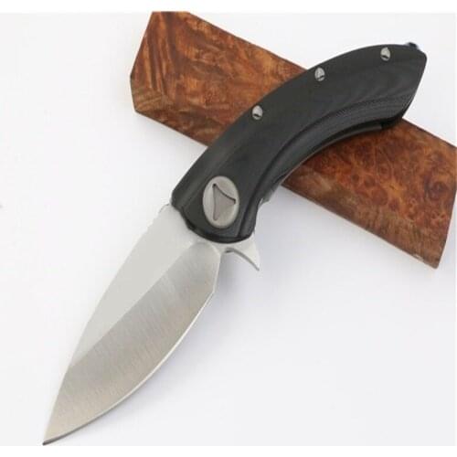 Micro Whale Shark Folding Knife D2 Sharp Blade G10 TC4 Titanium Alloy High hardness Handle Hunting Camping Survivcal EDC Tool