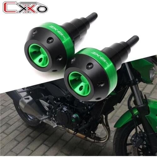 LOGO ZX6R Left&Right Motorcycle CNC Frame Sliders Crash Pad Falling Protector Guard For KAWASAKI NINJA ZX6R 636 ZX-6R 2006-2020