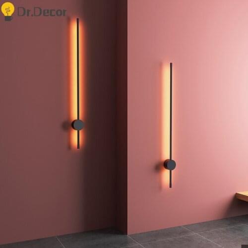Nordic LED Dimmable Wall Light Loft Background Wandlamp Modern Living Room Home Decor Wall Lamp E27 Wall Sconce Light Fixtures