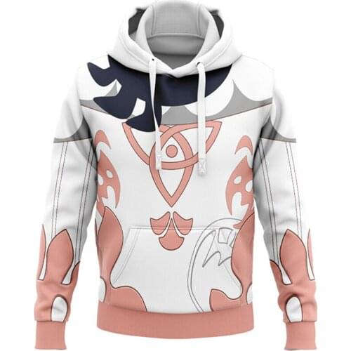 Game Genshin Impact Paimon Cosplay Hoodie 3D Printed Sweatshirt Men Women Casual Streetwear Zip Up Jacket Coat