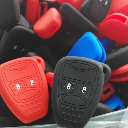 Smart FOB Silicone Key Pouch Holder Shirt For Jeep Dodge Chrysler 300C Tourer 2 Button Car Key Remote