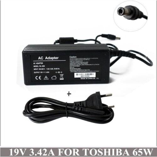 19V3.42A 65W Carregador Notebook Universal Laptop Charger Power Supply For Toshiba Satellite L655D-S5109 A505-S6005 L510-ST3405