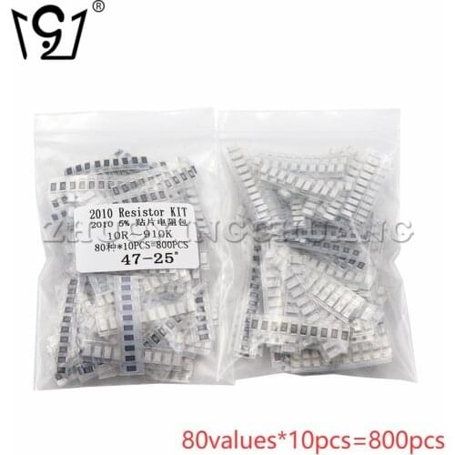 800PCS 2010 SMD resistor package 5% precision electronic component package 80values*10pcs