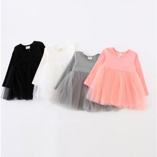 Spring Autumn New Girls Dress Long Sleeve Princess Dress Ball Gown Party Dress Kids Clothes Children Clothing 0-4Y