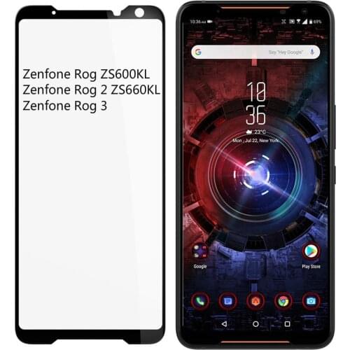 2 Pieces Tempered Glass For ASUS Zenfone Rog 2 3 ZS600KL ZS660KL Screen Protector 9H Full Cover Rog Phone Protective Film Glass