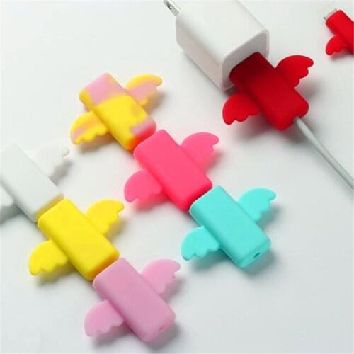 Cable Bite Cartoon Wing Cable Protector Wire Winder Data Line Cord For Iphone USB Charging Protective Cover Winder Organizer