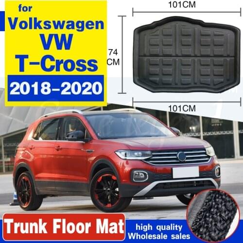 Rear Trunk Cargo Mat Tray Boot Liner Floor Carpet Protector Pad for Volkswagen VW T-Cross 2018 2019 2020